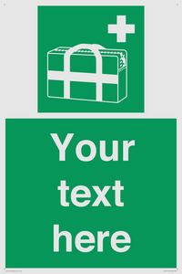 Custom sign safe condition Medical grab bag